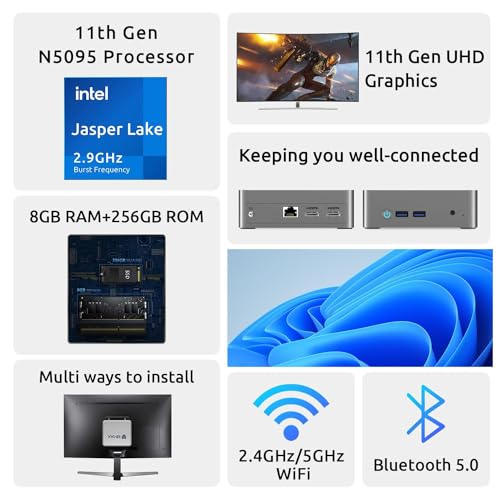 Bmax B3 Mini PC, Intel N5095, 8GB RAM, 256GB SSD