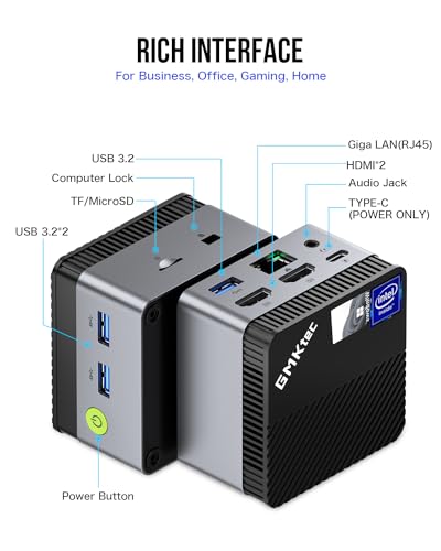 GMKtec Mini PC N97 - Windows 11 Pro, 12GB DDR5