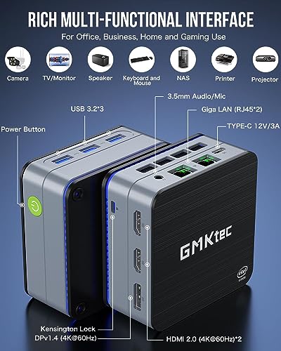 GMKtec Mini PC: Intel N100, 12GB RAM, 4K Triple Display