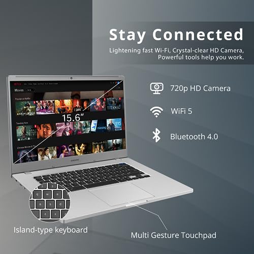 SAMSUNG 4+ Chromebook 15.6" FHD Laptop