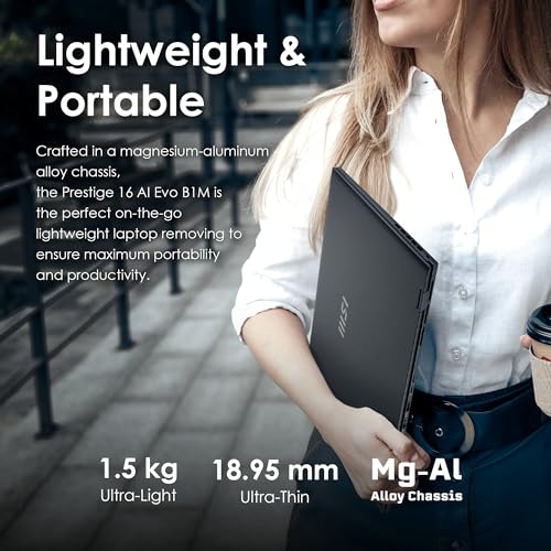 MSI Prestige 16 AI Evo Laptop with OLED Display