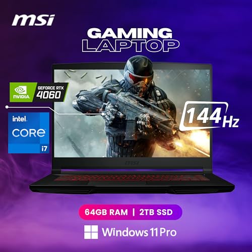 MSI GF63 Gaming Laptop, 15.6" 144Hz, RTX 4060