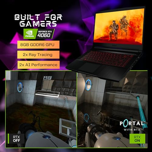 MSI GF63 Gaming Laptop, 15.6" 144Hz, RTX 4060