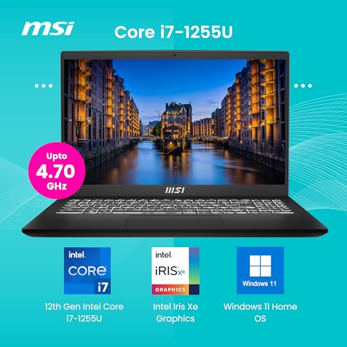 MSI Modern 15 Laptop: Intel i7, 15.6" FHD