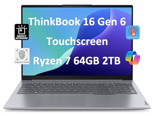 Lenovo ThinkBook 16" Touchscreen Business Laptop 2024
