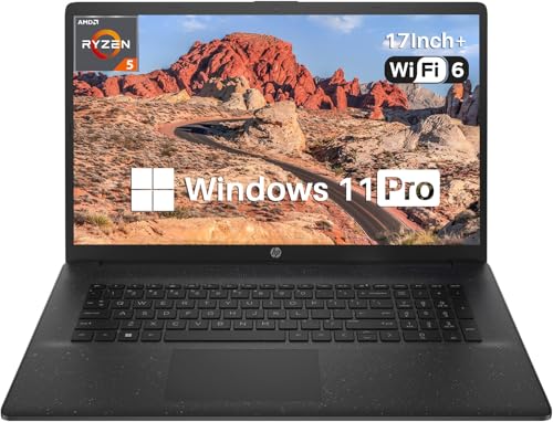 HP 17" Lightweight Laptop with AMD Ryzen 5