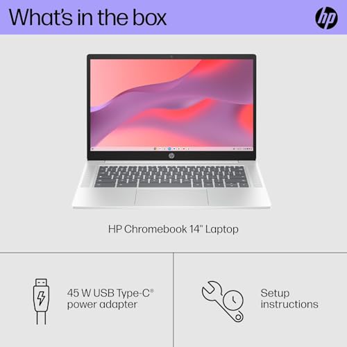 HP Chromebook 14" FHD Laptop – Intel N100, 4GB RAM