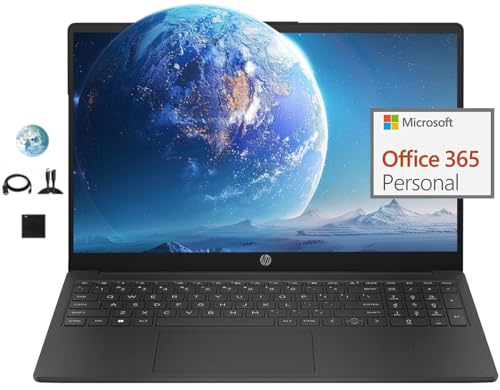 HP 15.6" HD Laptop with 16GB RAM & Office 365
