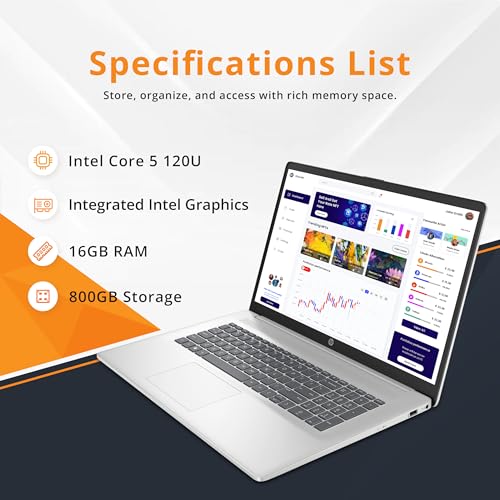 HP 17.3" FHD Laptop, Intel i5, 16GB RAM