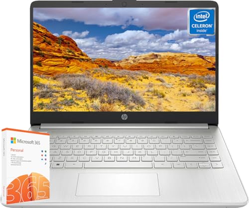 HP 14" Laptop: Intel Quad-Core, 16GB RAM, 384GB Storage