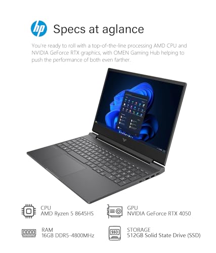 HP Victus 15.6" Gaming Laptop - Ryzen 5, RTX 4050
