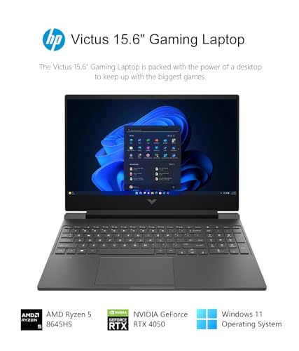 HP Victus Gaming Laptop, 15.6" FHD, RTX 4050