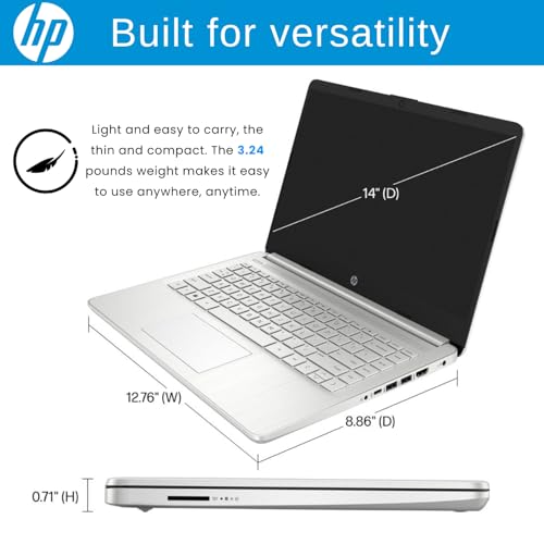 HP 14" Laptop with Intel Quad-Core Processor