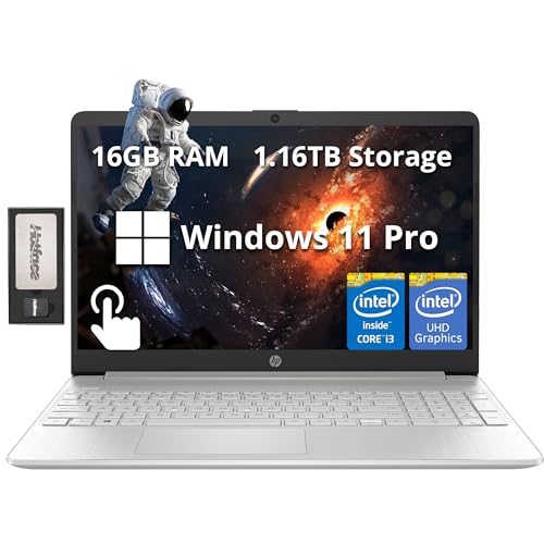 HP 15.6" Touchscreen Laptop with Intel i3 & 16GB RAM