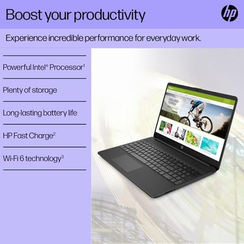 HP 15.6" Slim Laptop, 16GB RAM, Intel Processor