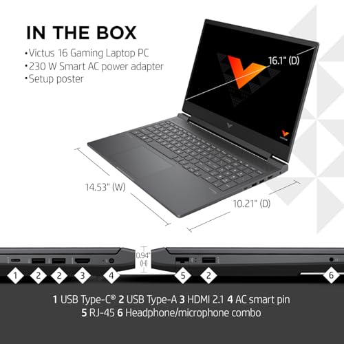 HP Victus 16.1" i7 RTX 4060 Gaming Laptop
