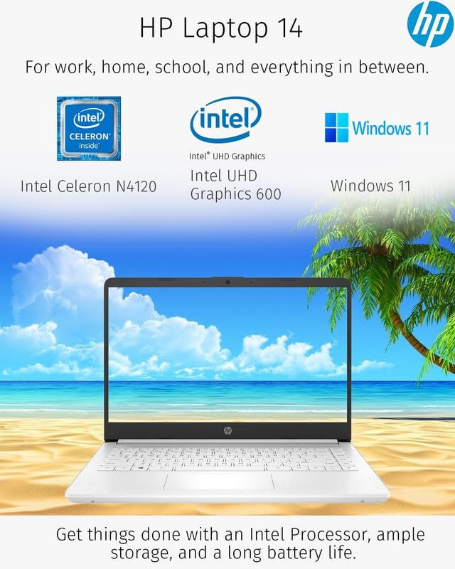 HP 14" HD Ultra Light Laptop with 8GB RAM