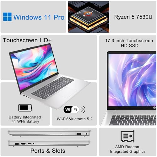 HP 17" Touchscreen Laptop with AMD Ryzen 5
