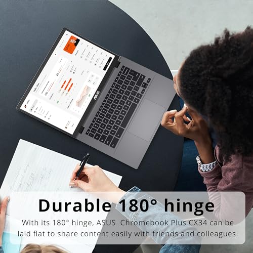 ASUS Chromebook Plus CX34 14" FHD Laptop, Intel Core i3 1215U, 8GB RAM, 128GB SSD
