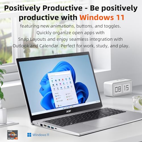 Acer 2024 15.6" Laptop, Ryzen 7 5700U, 16GB RAM