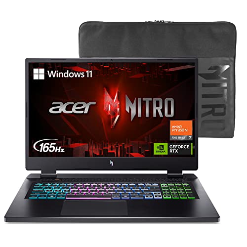 Acer Nitro 17 Gaming Laptop | Ryzen 7 | RTX 4050 GPU | 17.3" FHD 165Hz Display