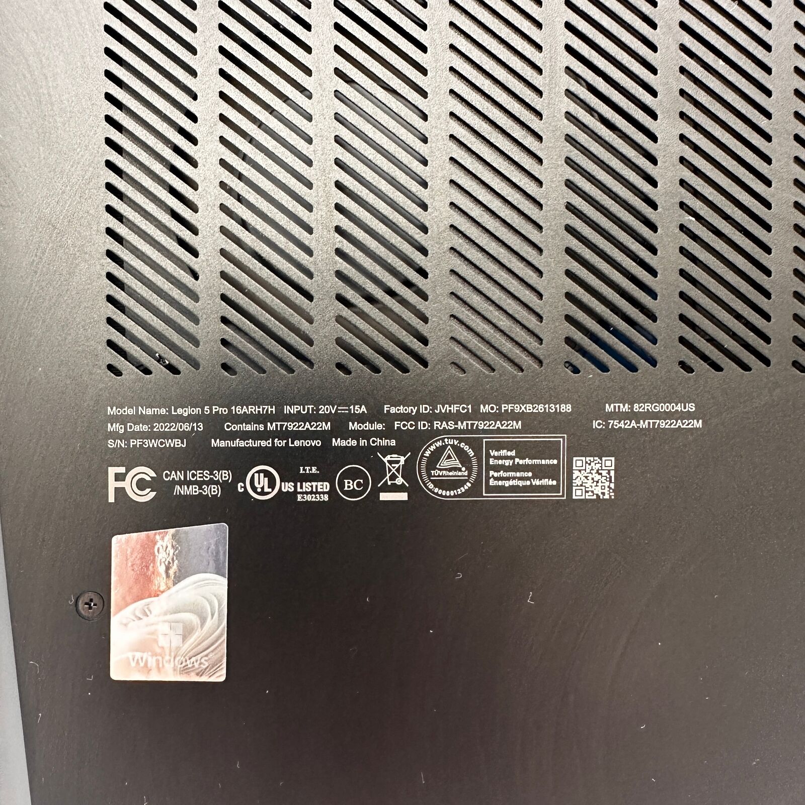 Lenovo Legion 5 Pro 16ARH7H - Ryzen 7