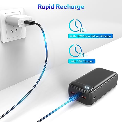 50000mAh Fast Charging Power Bank with Flashlight