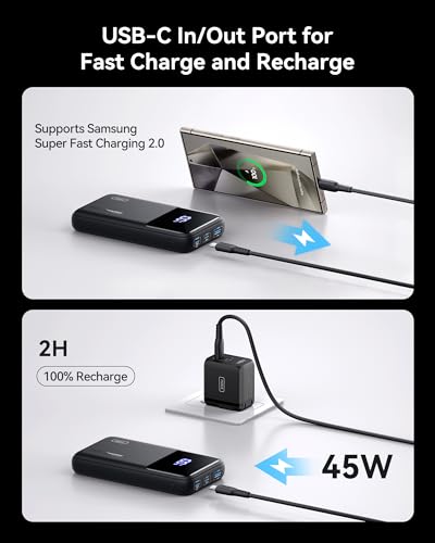 INIU 20000mAh 65W USB-C Portable Power Bank