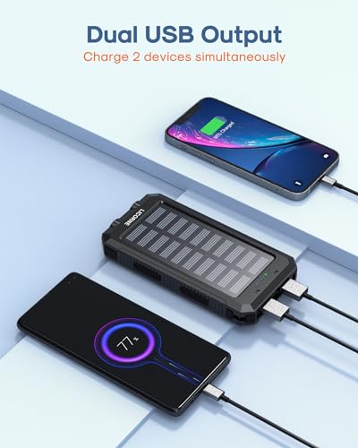 30000mAh Solar Power Bank with Dual USB Ports