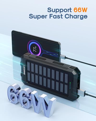 30000mAh Solar Power Bank with Dual USB Ports