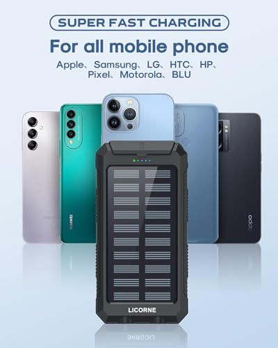 30000mAh Solar Power Bank with Dual USB Ports