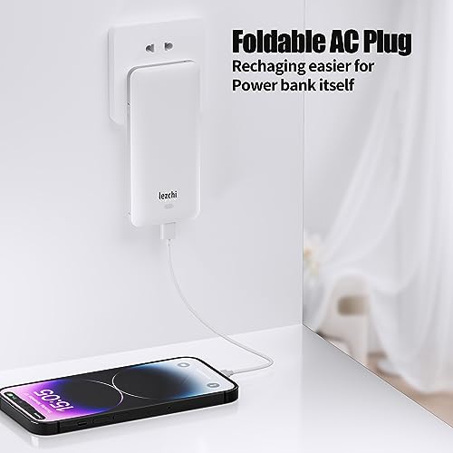 Ultra Slim 10000mAh Power Bank with AC Plug