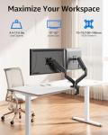 MOUNTUP Dual Adjustable Monitor Stand - Black