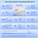 Beelink Mini PC, EQ12 16GB DDR5 500GB SSD, Intel Alder Lake-N100 (up to 3.4GHz), 2.5G Dual LAN Mini Computer Supports WiFi6, BT5.2, USB3.2, 4K@60Hz Triple Display, Home-Server/Network Firewall