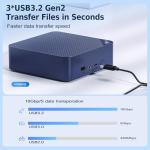 Beelink Mini PC, EQ12 16GB DDR5 500GB SSD, Intel Alder Lake-N100 (up to 3.4GHz), 2.5G Dual LAN Mini Computer Supports WiFi6, BT5.2, USB3.2, 4K@60Hz Triple Display, Home-Server/Network Firewall