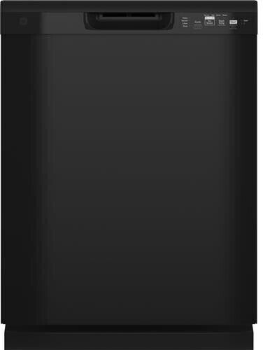 GE Front Control Built-In Dishwasher, Black scrim音66响音