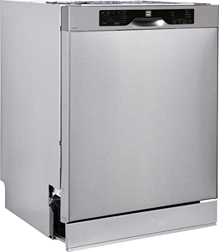 RCA Front Control Built-in Dishwasher, 57 DBA, Stainless Steel