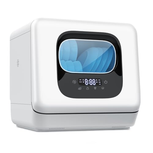 Portable Dishwasher Countertop with 6 Washing Modes