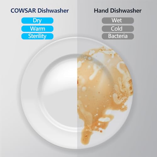 Portable Dishwasher Countertop with 6 Washing Modes