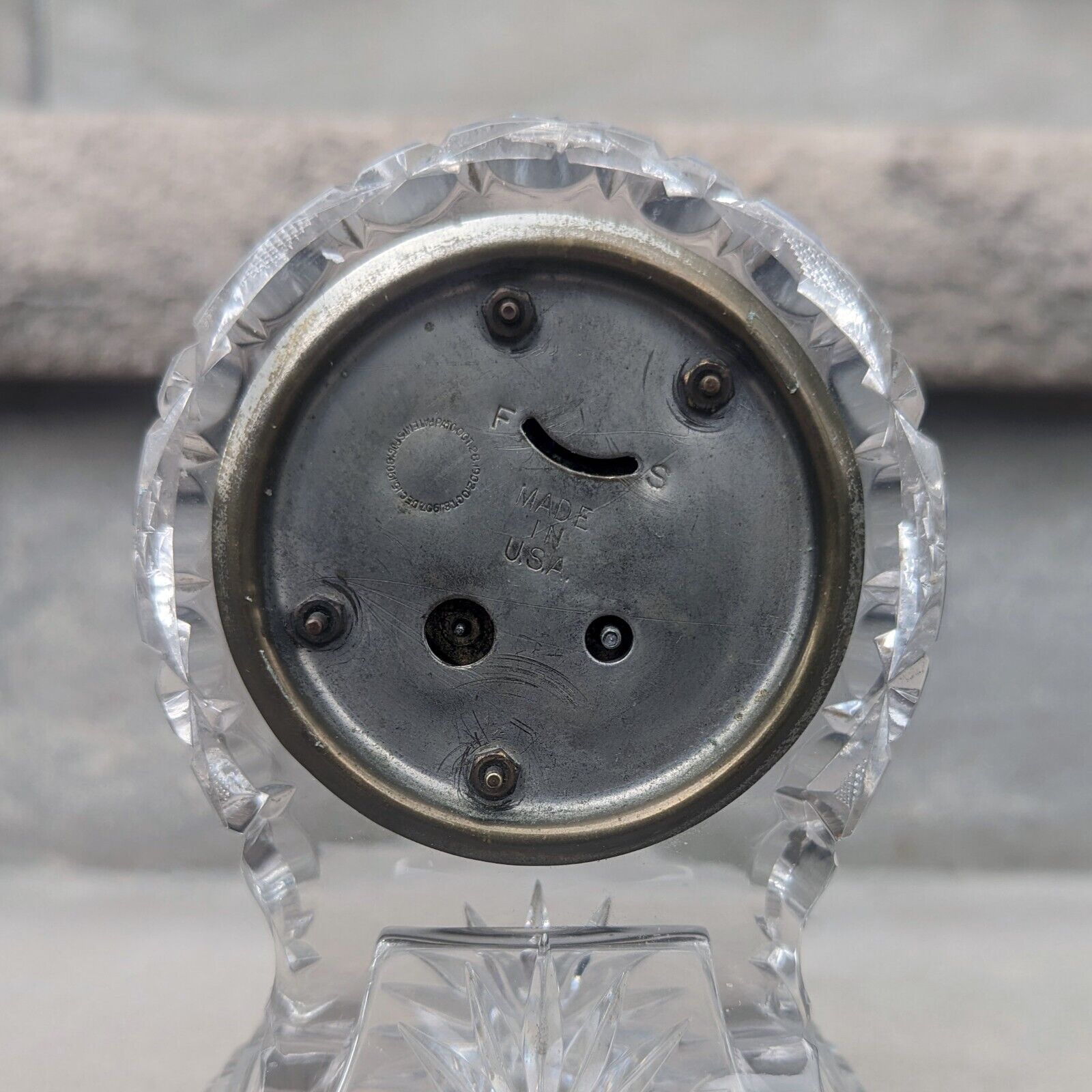 Antique J.D. Bergen Cut Glass Clock - Circa 1900