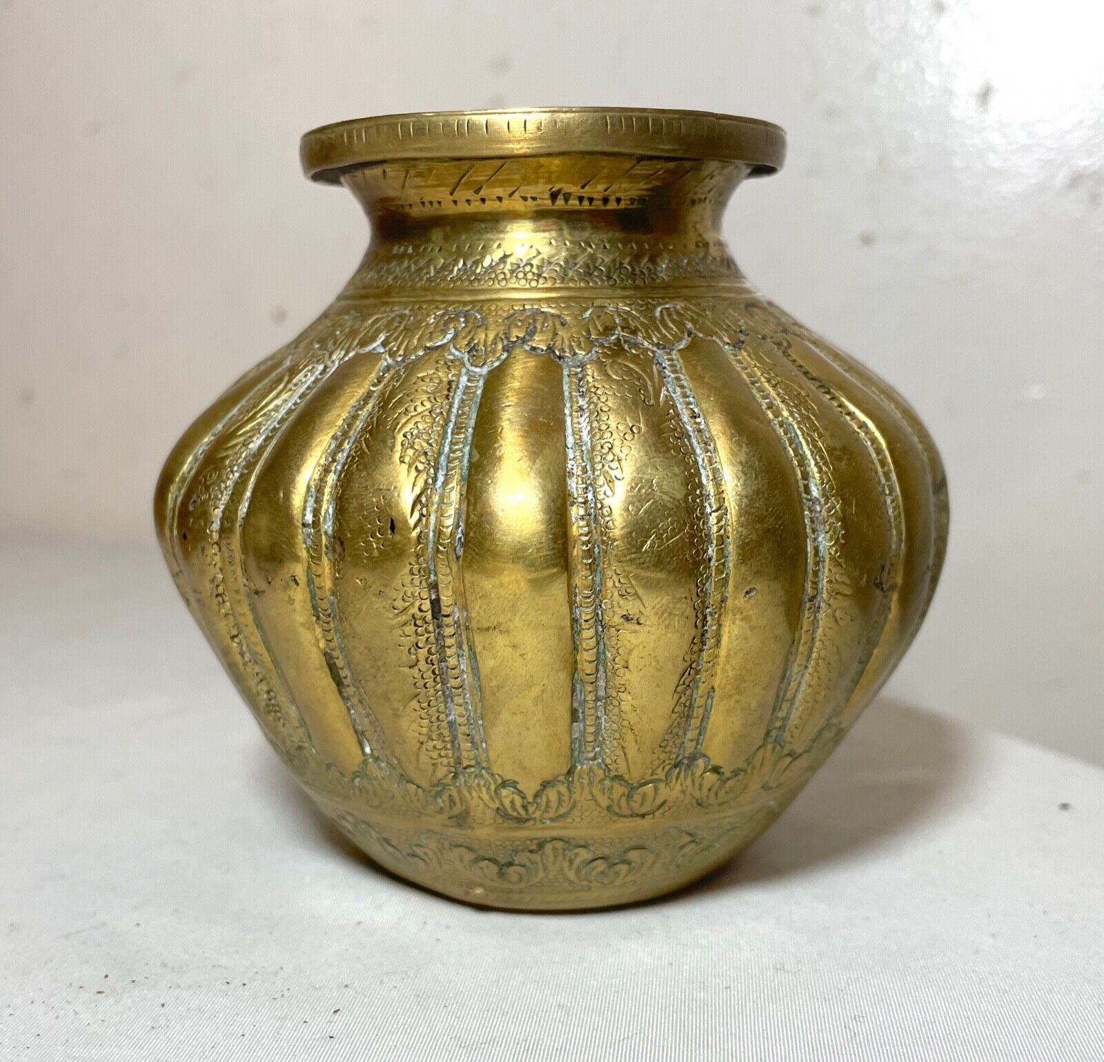 Late 1700's Moorish Middle Eastern Brass Pot Jar