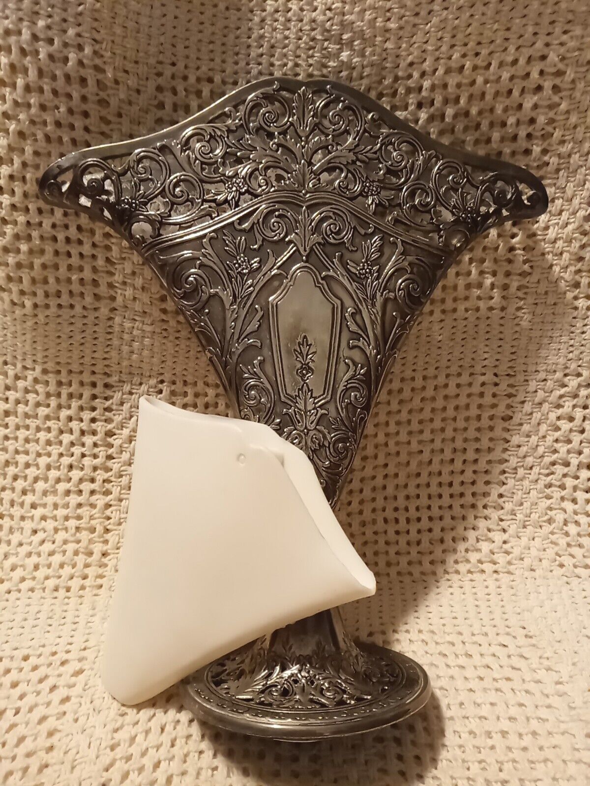 Antique Godinger Filigree Silver Plated Ornate Vase