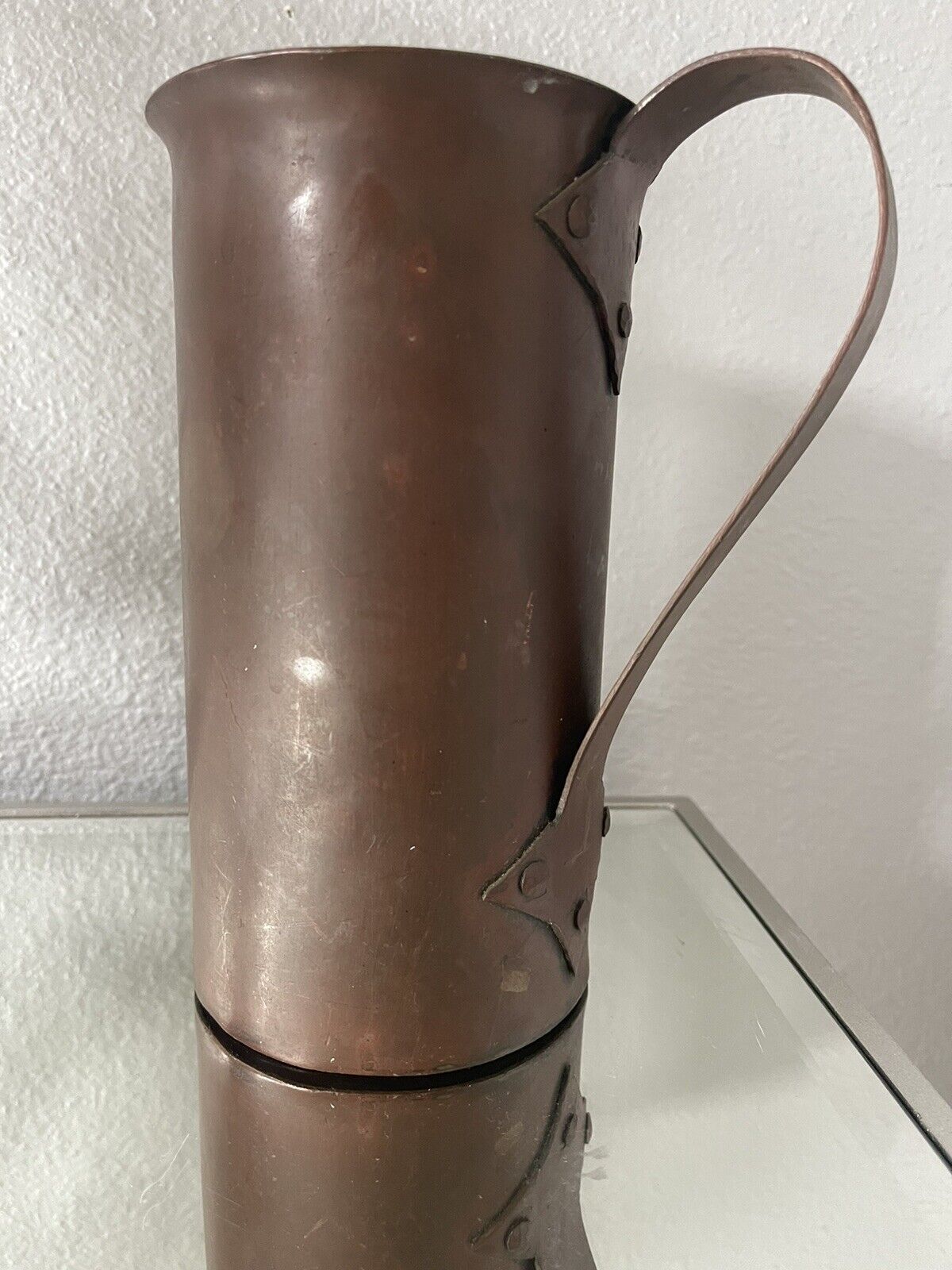Antique 1700's Hand Hammered Copper Carafe/Pitcher
