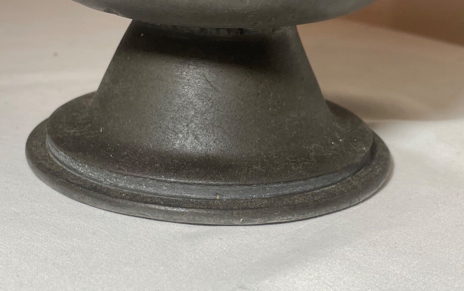 18th century English pewter footed vase chalice