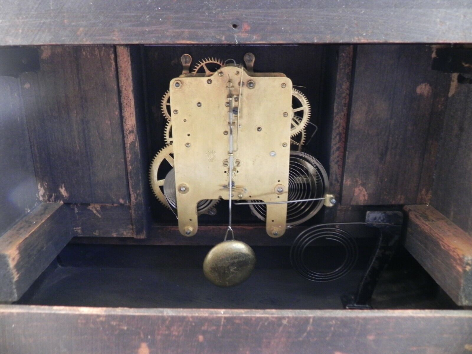 Elegant Seth Thomas Adamantine Mantle Clock 1900's Vintage