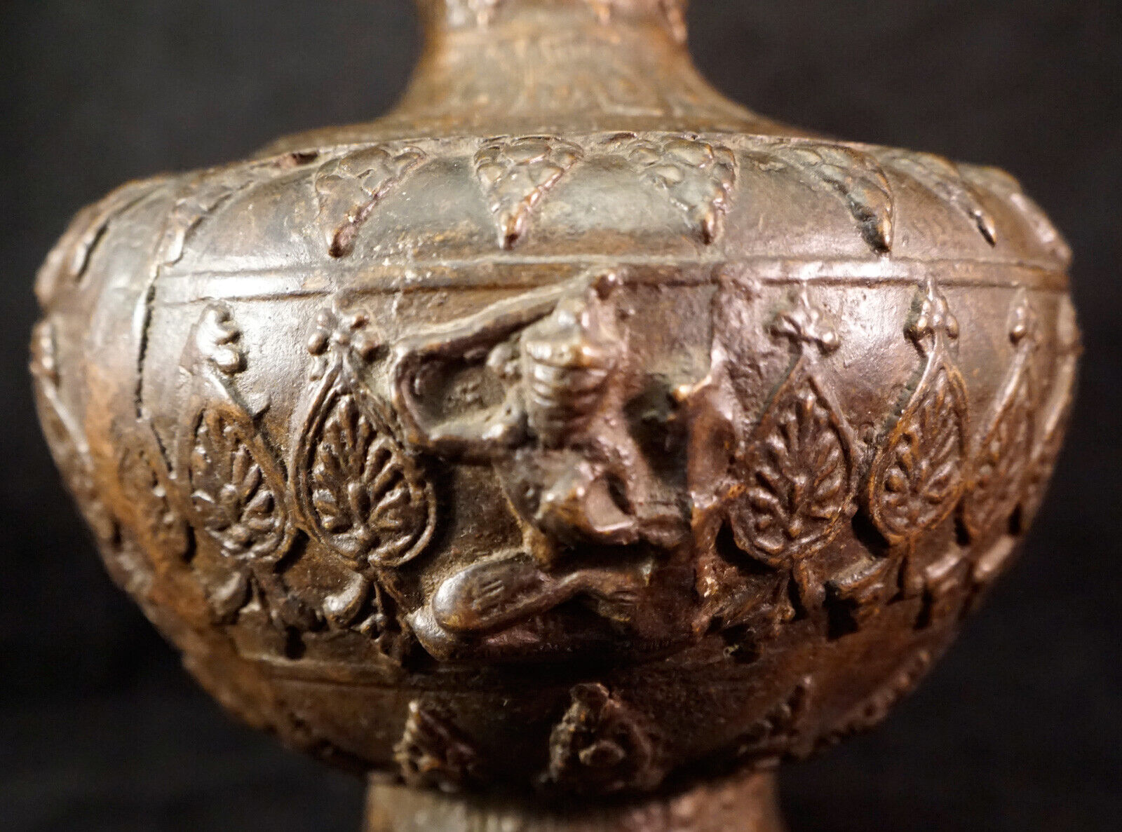 Bronze Vase with Hindu Motifs from 1700's