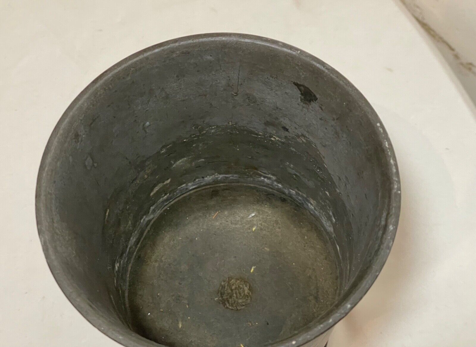 18th century English pewter footed vase chalice