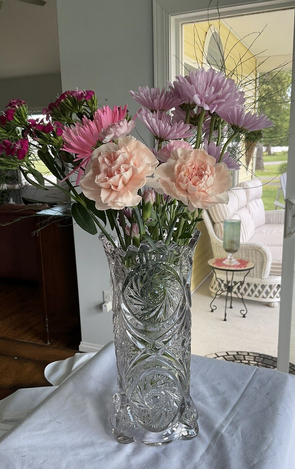 1800's EAPG Antique Vase ~10" Tall