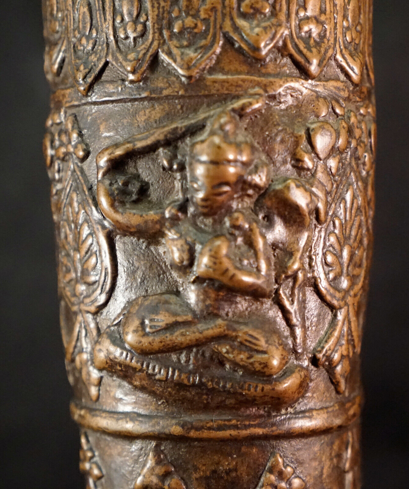 Bronze Vase with Hindu Motifs from 1700's