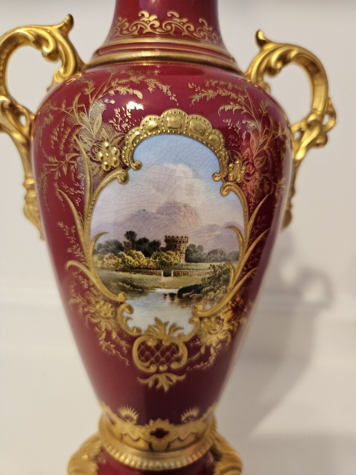 Antique Vases Coalport Porcelain circa 1700's Scotland +